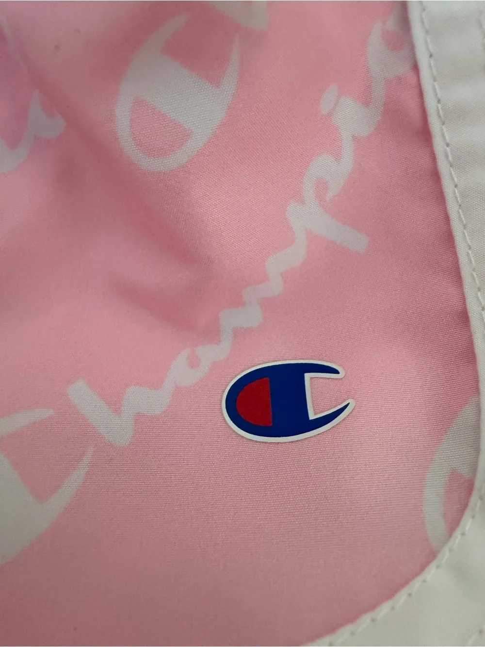 Champion Baby Girls Pink Script Print Running Shorts Size 6/9M Athletic Dolphin - Picture 6 of 7
